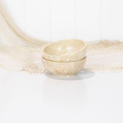 Marble Stone Round Bowl - Cream #709