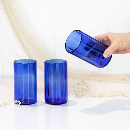 Bsm Glasses - Blue Fluted Mid