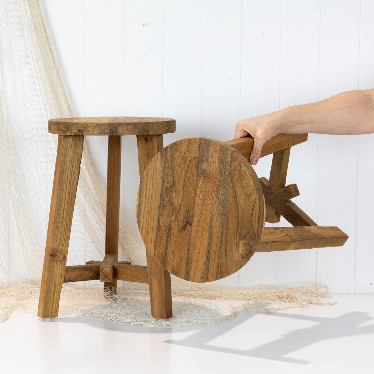 Wooden Cross Stool #661