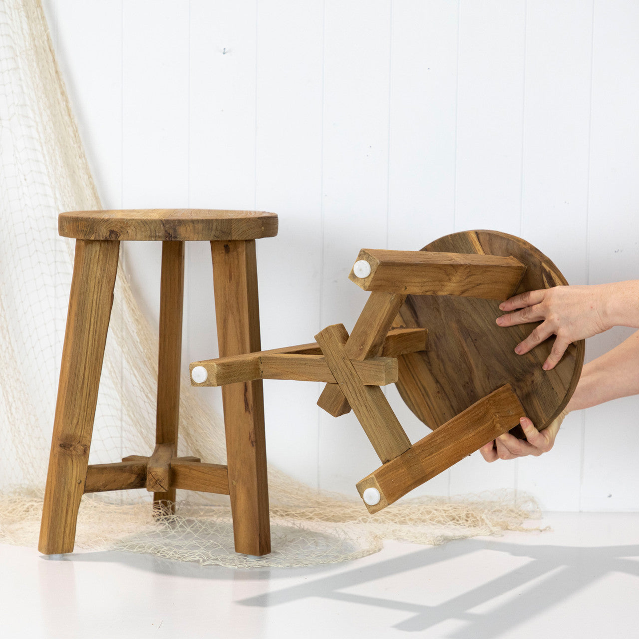 Wooden Cross Stool #661