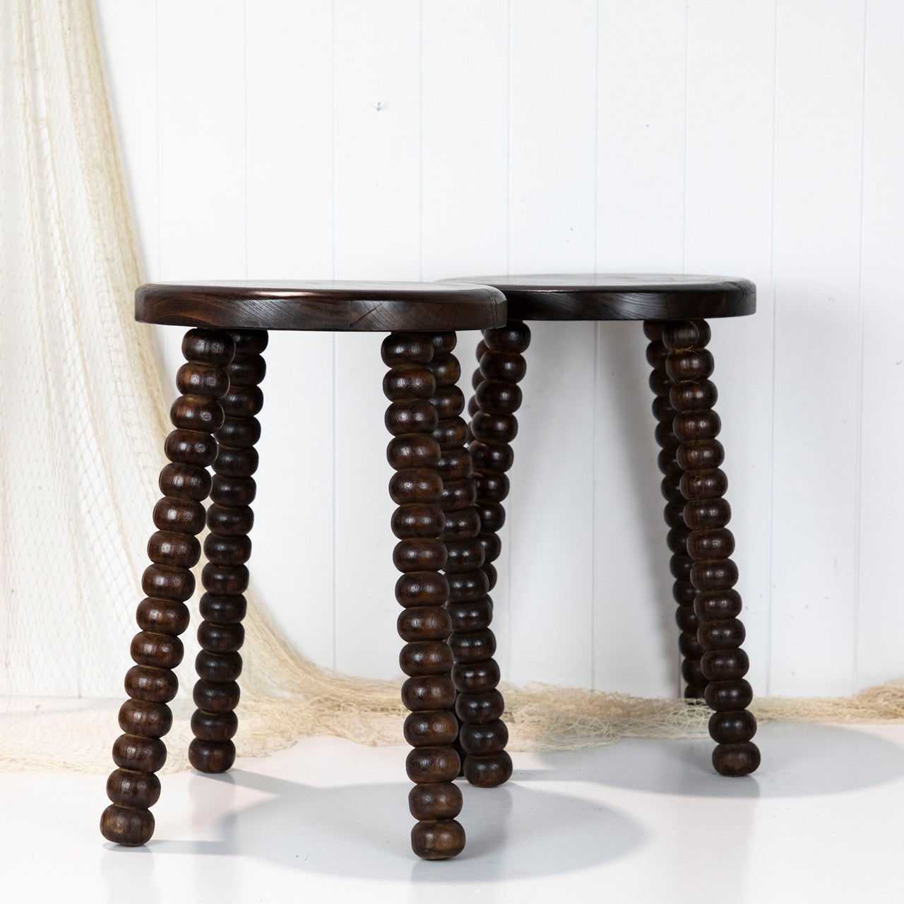 Wooden Bobbin Stools #663