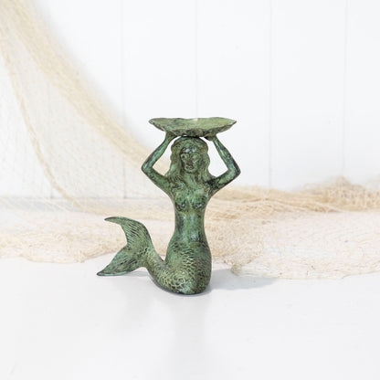 Mermaid Seated (S) - Aged Green #0287