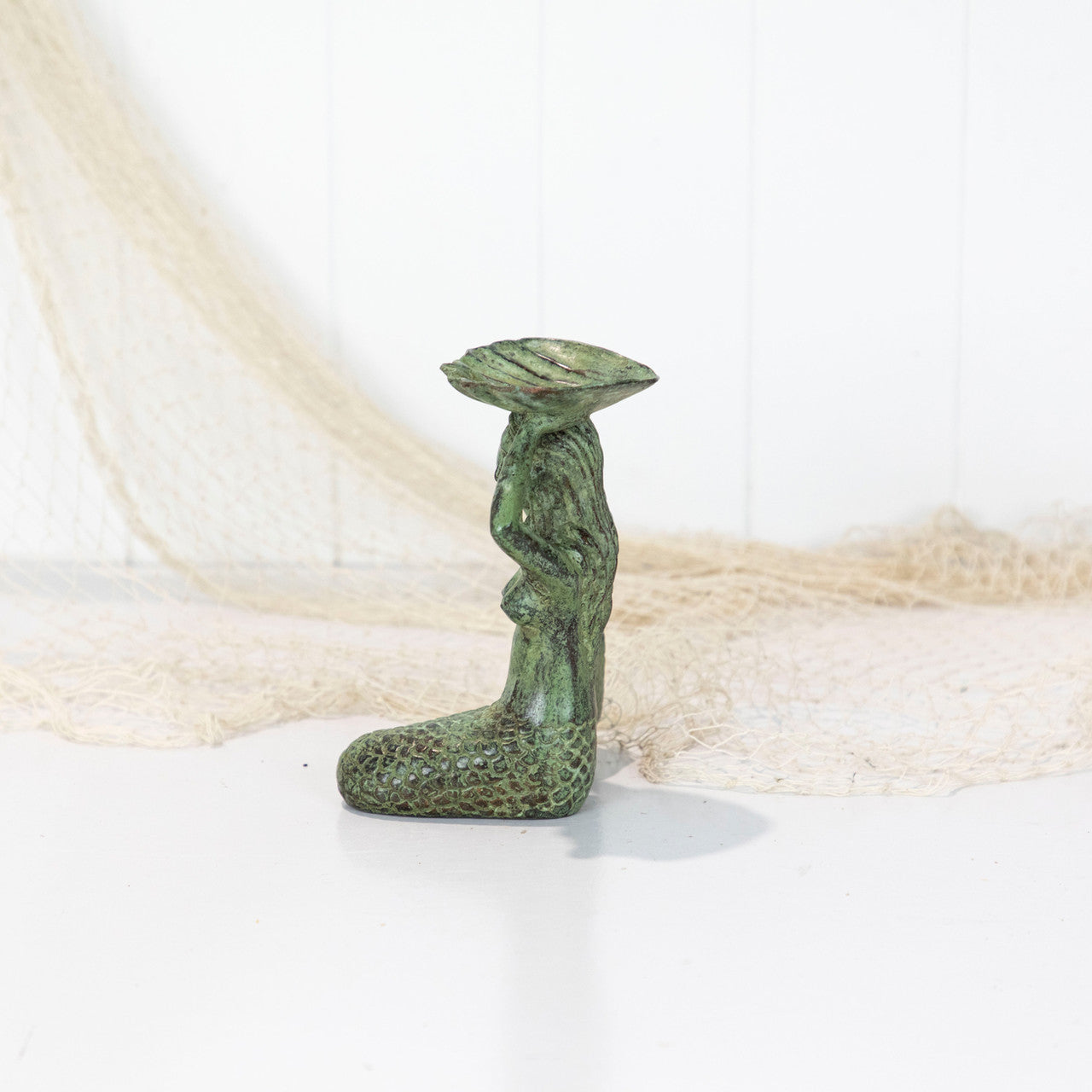 Mermaid Seated (S) - Aged Green #0287