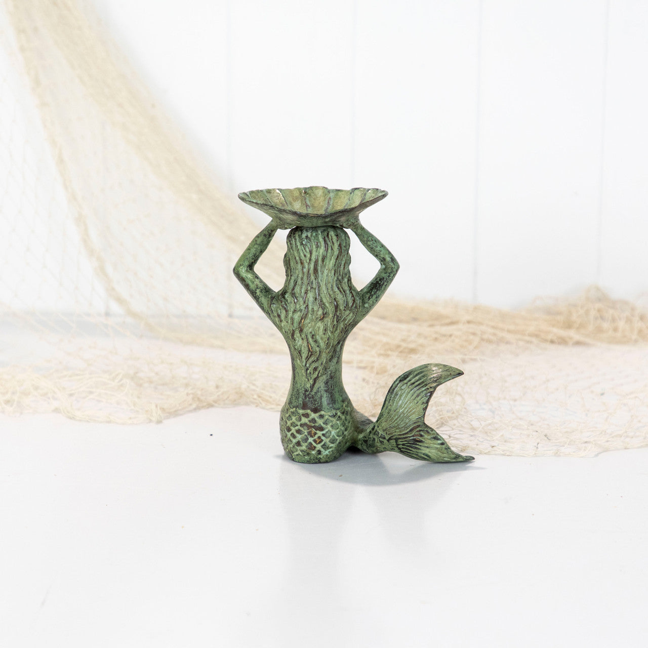 Mermaid Seated (S) - Aged Green #0287