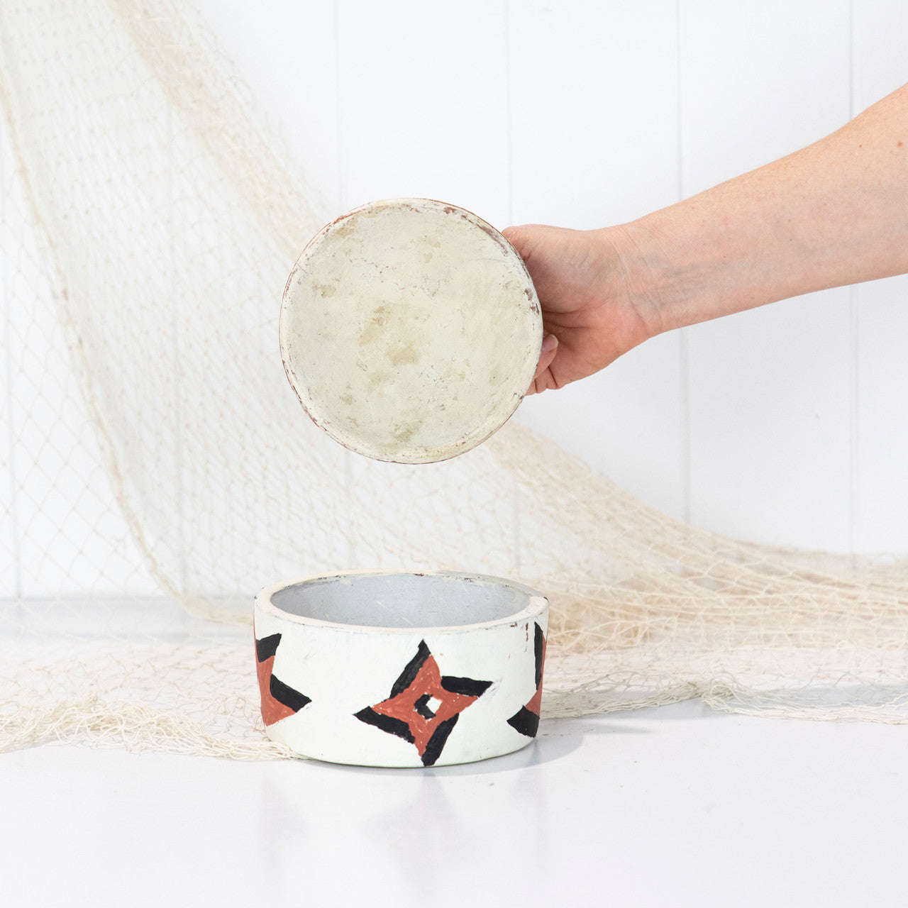 Painted Pot With Lid #5202