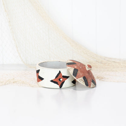 Painted Pot With Lid #5202