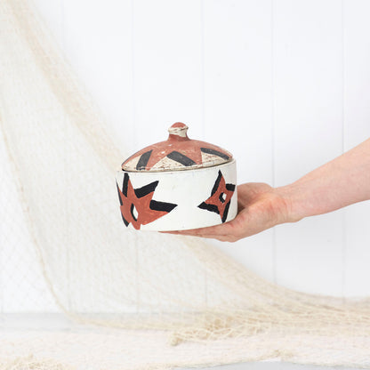 Painted Pot With Lid #5202