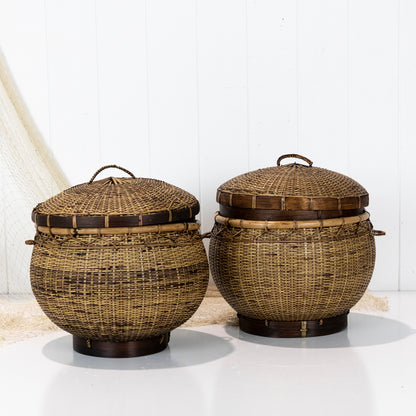 Round Basket With Lid #5756