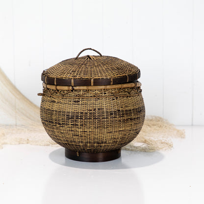 Round Basket With Lid #5756
