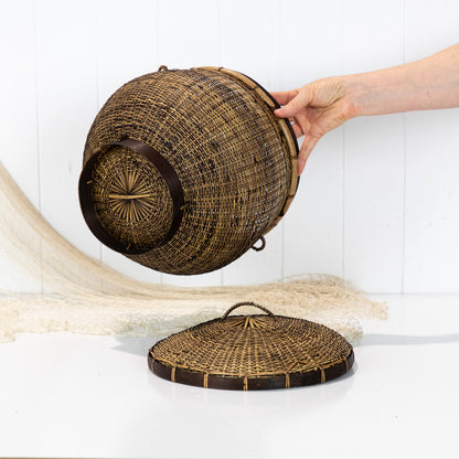 Round Basket With Lid #5756