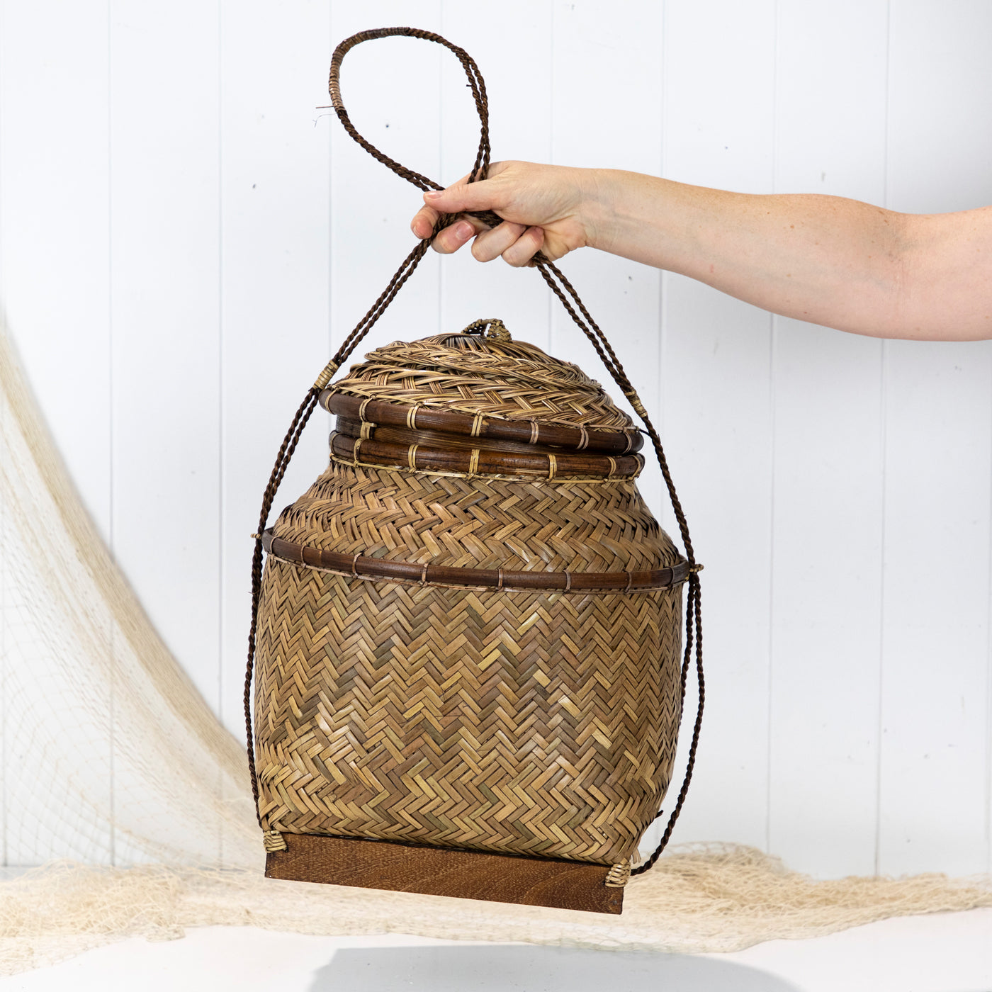 Fishing Basket With Lid #5755