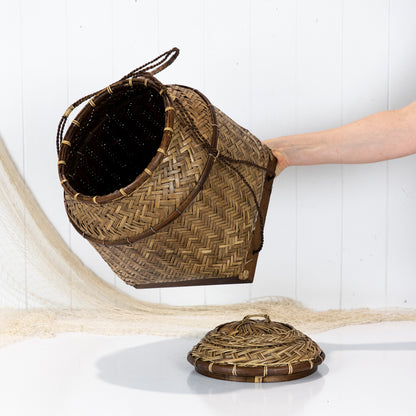 Fishing Basket With Lid #5755