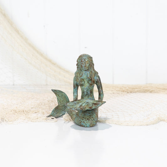 Mermaid (M) Shell In Lap Aged Green #5814
