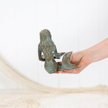 Mermaid (M) - Shell In Lap Aged Green #5814