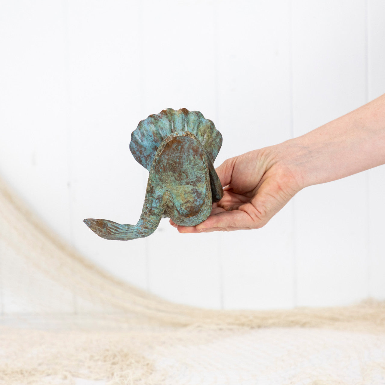 Mermaid (M) - Shell In Lap Aged Green #5814