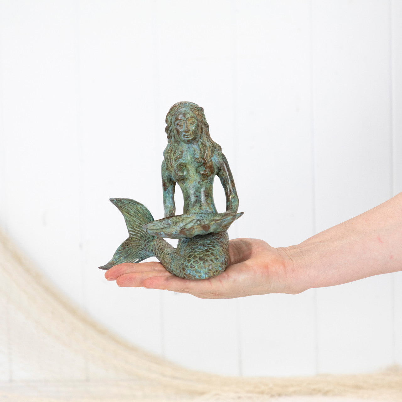 Mermaid (M) - Shell In Lap Aged Green #5814