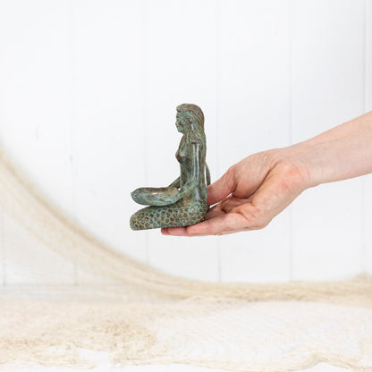 Mermaid (S) - Shell In Lap Aged Green #5812