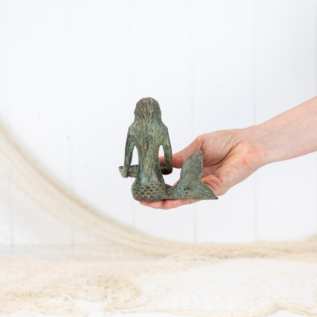 Mermaid (S) - Shell In Lap Aged Green #5812