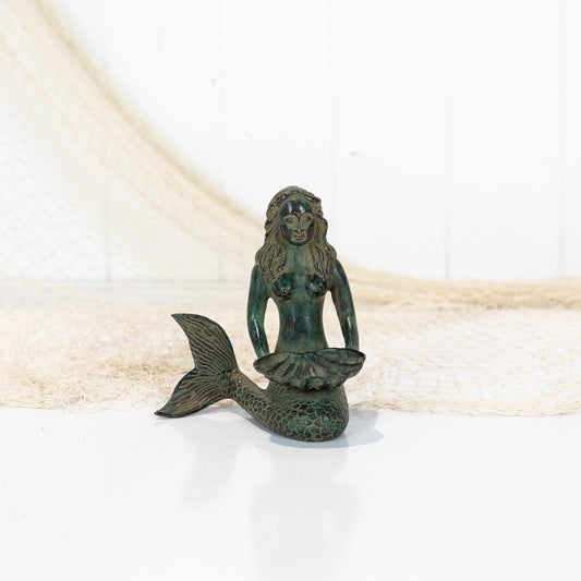 Mermaid (M) Shell In Lap Dark Green #5815