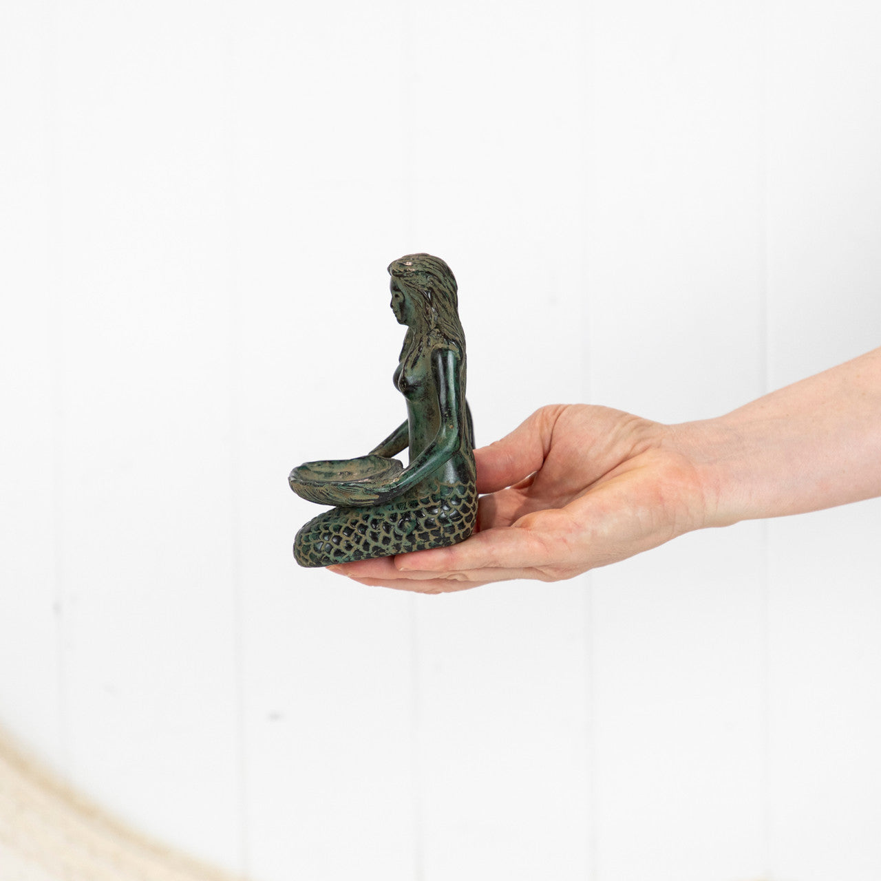 Mermaid (S) - Shell In Lap Dark Green #5813