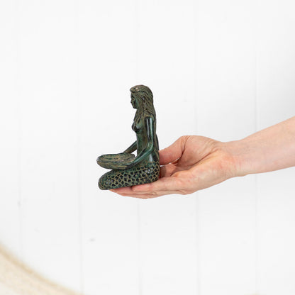 Mermaid (S) - Shell In Lap Dark Green #5813