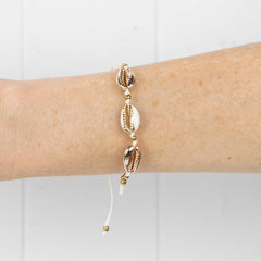 Cowrie Trio Gold Bracelet