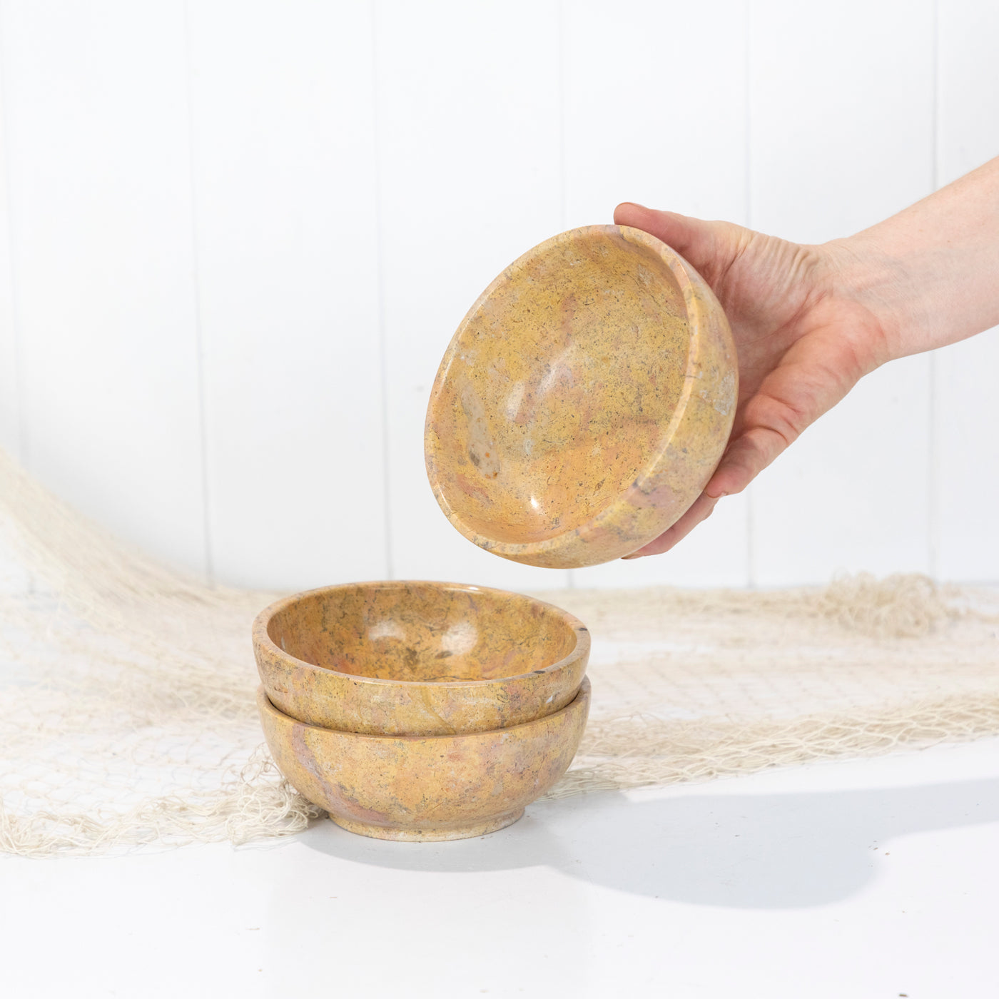Marble Stone Bowl - Rust #683