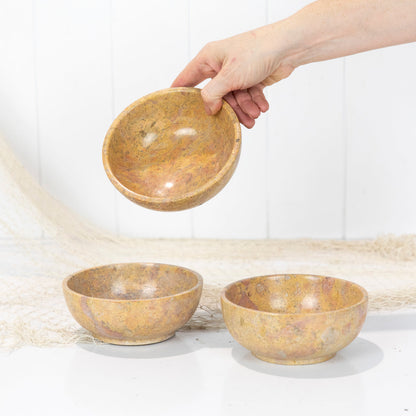 Marble Stone Bowl - Rust #683