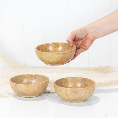 Marble Stone Bowl - Rust #683