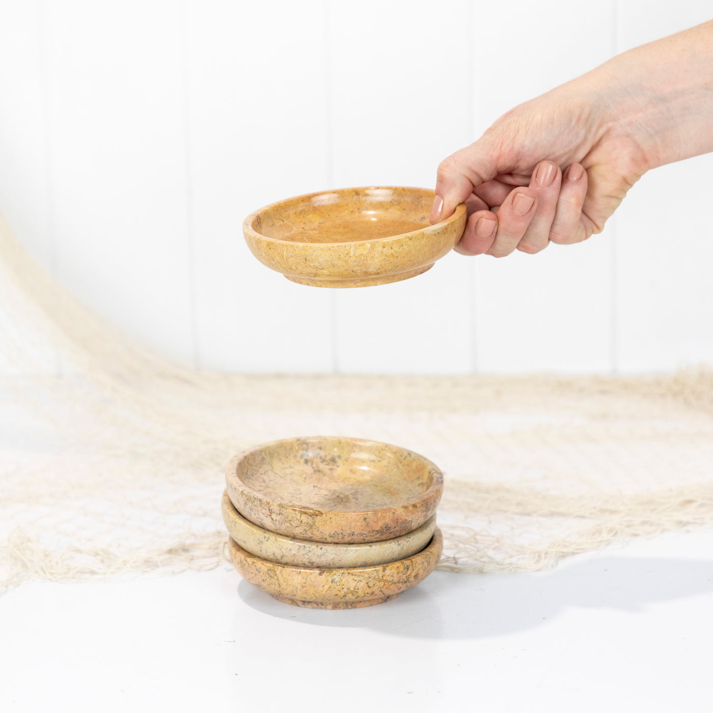 Marble Stone Dish - Rust #685