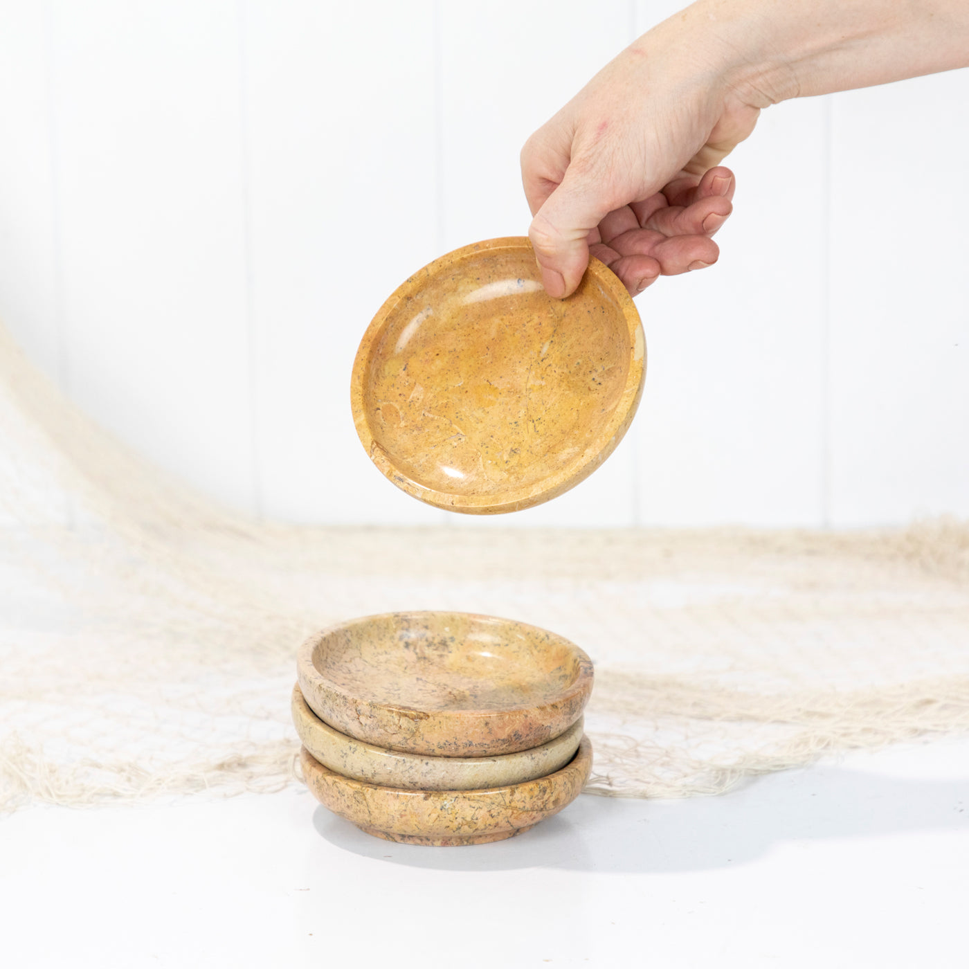 Marble Stone Dish - Rust #685