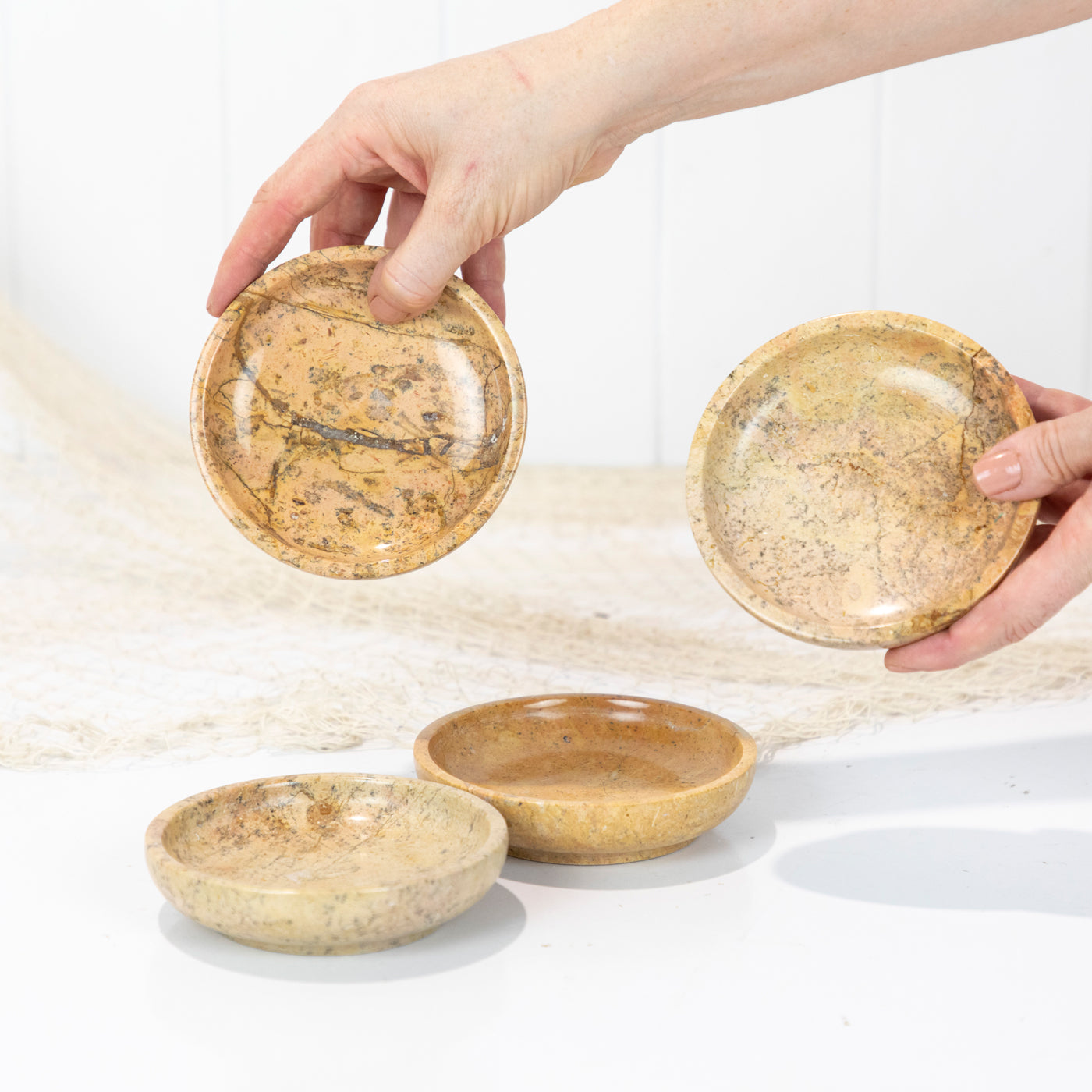 Marble Stone Dish - Rust #685