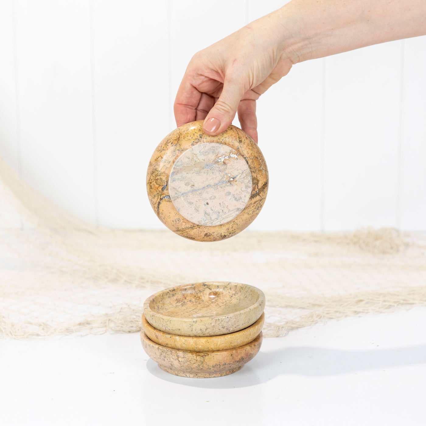 Marble Stone Dish - Rust #685