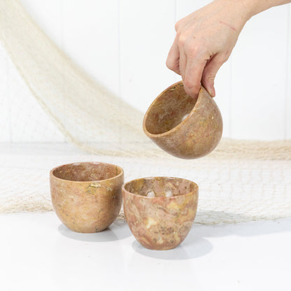 Marble Stone Vessel - Rust #682