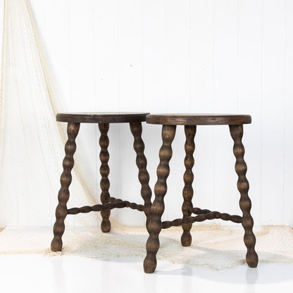 Wooden Bobbin Stool #6250