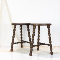 Wooden Bobbin Stool #6250
