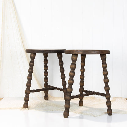 Wooden Bobbin Stool #6250