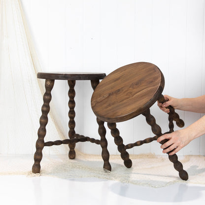 Wooden Bobbin Stool #6250