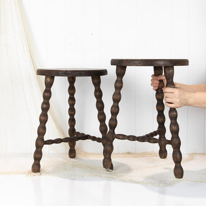 Wooden Bobbin Stool #6250