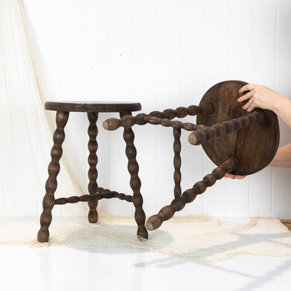 Wooden Bobbin Stool #6250