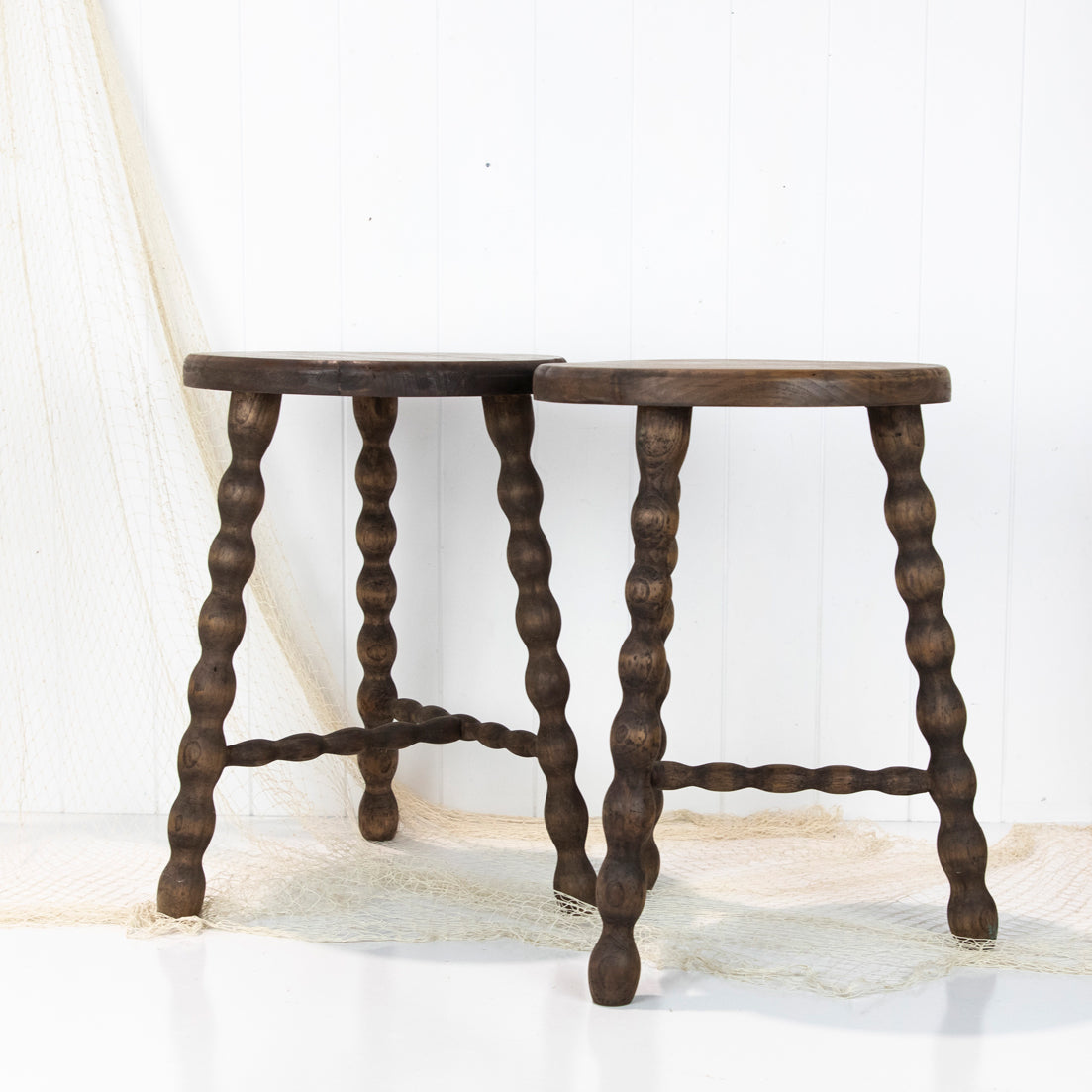Wooden Bobbin Stool #6250