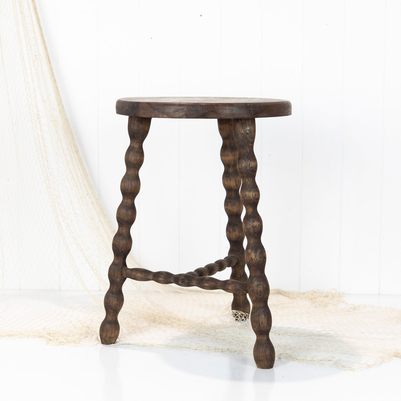 Wooden Bobbin Stool #6250