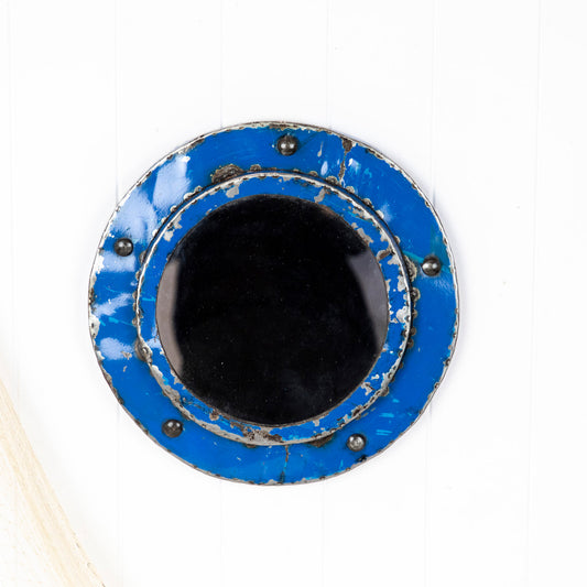 Porthole Mirror -Blue (S) #625B