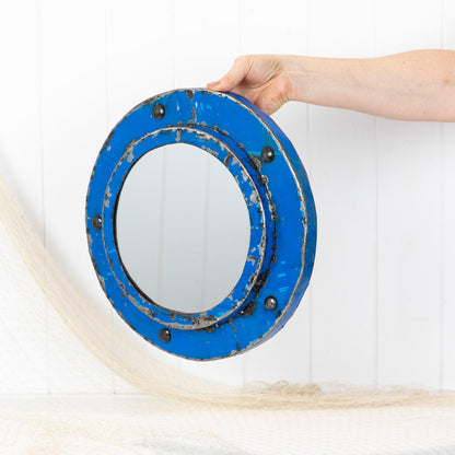 Porthole Mirror -Blue (S) #625B