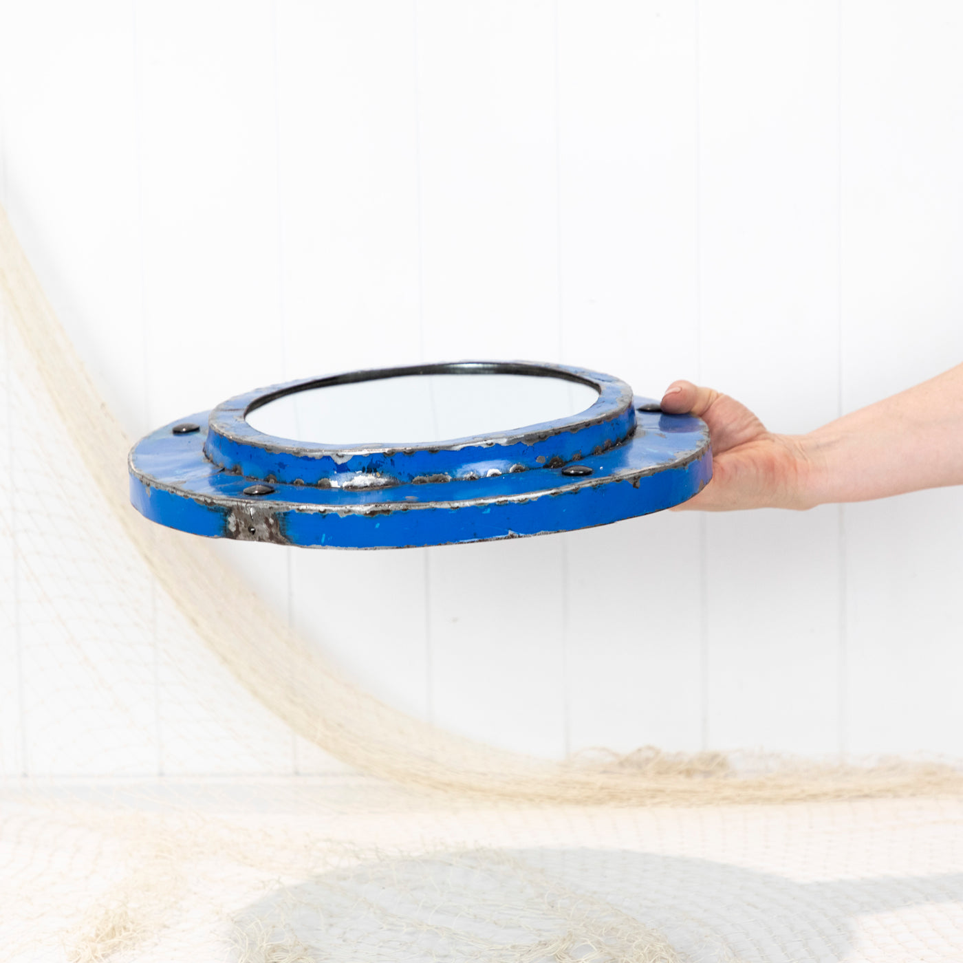 Porthole Mirror -Blue (S) #625B