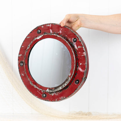 Porthole Mirror - Red (S) #625R