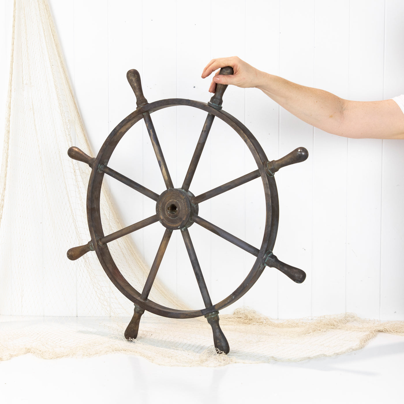 Brass Ship'S Wheel 78Cm #6265