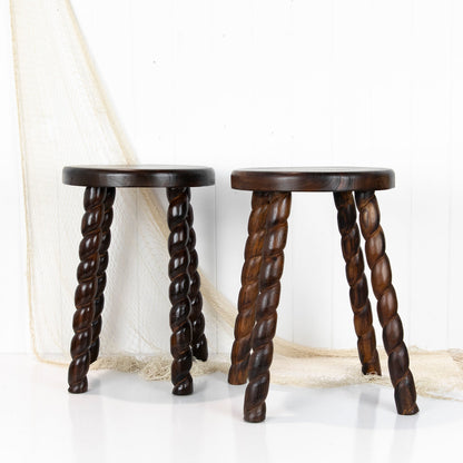 Wooden Twist Stools #6735