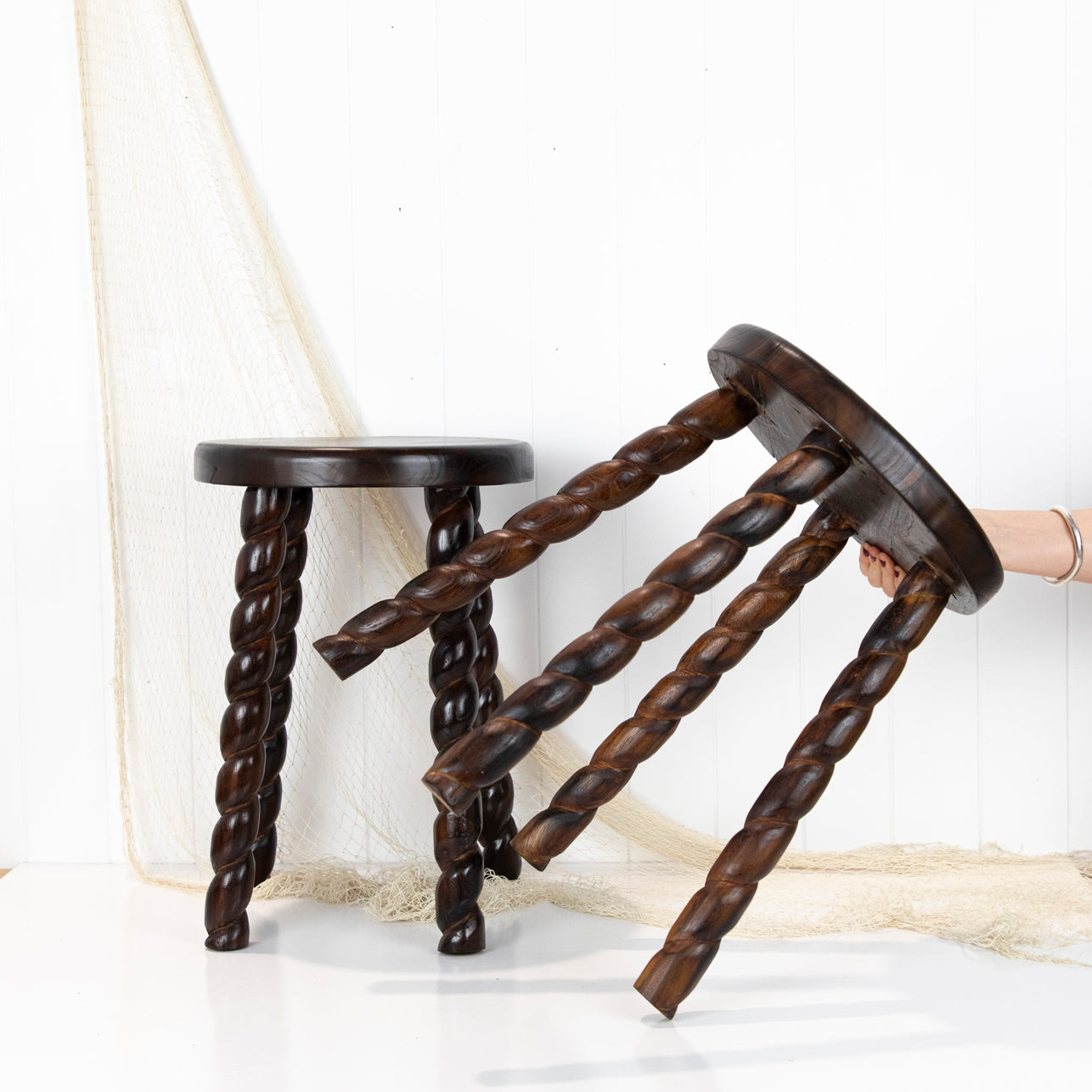 Wooden Twist Stools #6735