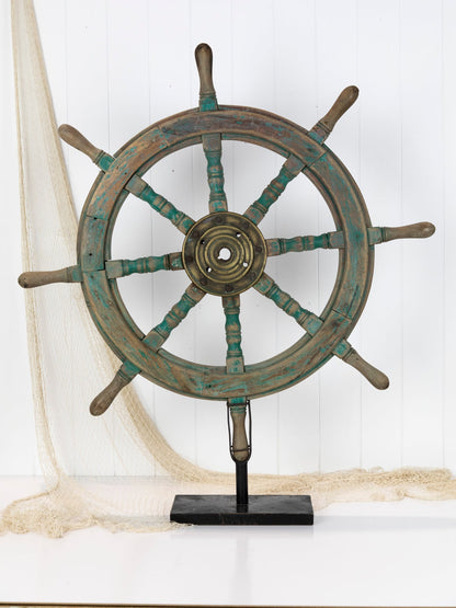 Ship'S Wheel 90Cm On Stand #6727